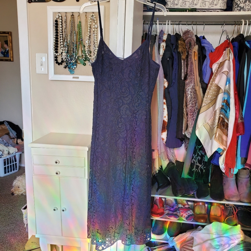 Navy floral dress